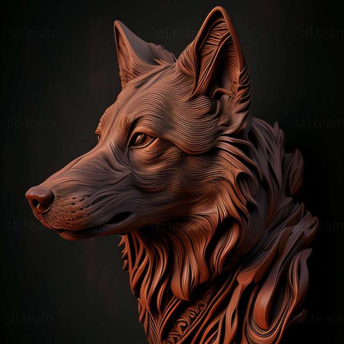 3D model Canis lupus chanco (STL)